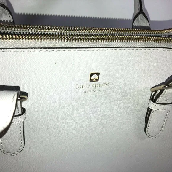 Kate Spade NY Charlotte Street Reena Tote Bag Stone Ice Gray Shoulder Purse - Picture 4 of 16